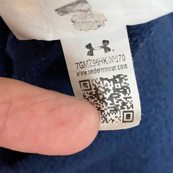 Under Armour Mens Sweatshirt Medium Crewneck Pullover 'Respect' Casual Navy - Picture 8 of 13